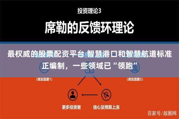 最权威的股票配资平台 智慧港口和智慧航道标准正编制，一些领域已“领跑”