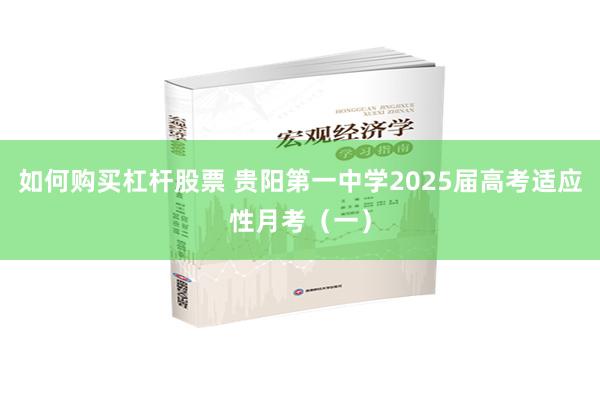 如何购买杠杆股票 贵阳第一中学2025届高考适应性月考（一）