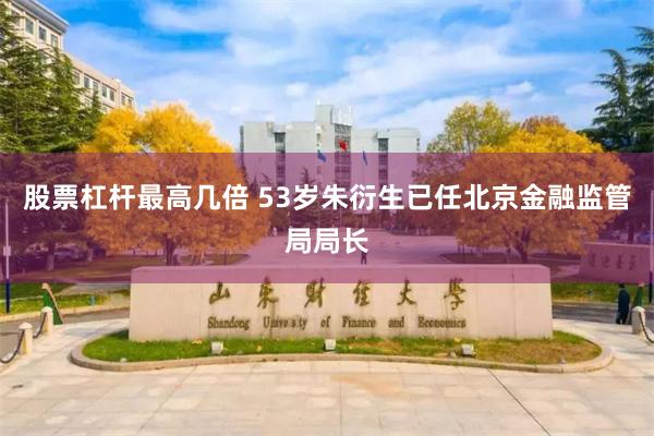 股票杠杆最高几倍 53岁朱衍生已任北京金融监管局局长