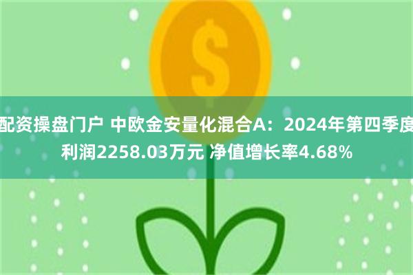 配资操盘门户 中欧金安量化混合A：2024年第四季度利润2258.03万元 净值增长率4.68%